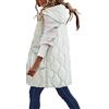 Kobilee Smanicato Donna Invernale Leggero Trapuntato Senza Maniche Imbottita Elegante Lungo Giubbino Piumino Smanicato Lavoro con Cappuccio Caldo Cotone Giubbotto Smanicato Giacca Gilet