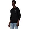 Armani Exchange A| X Long Sleeve Small Icon Logo Wool Sweater Maglione, Nero, L Uomo