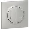 Legrand Interruttore doppio a cablaggio collegato dooxie with Netatmo completo Placca effetto alluminio - 2 circuiti