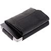 Jaimie Jacobs 'Nano Boy Pocket' Mini Portafoglio uomo con Portamonete, Porta Carte di Credito dal design minimalista, Mini Wallet, Porta tessere slim tascabile (Pelle di bufalo Negro)
