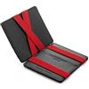 Jaimie Jacobs ® Portafoglio Magico, Magic Wallet Flap Boy Slim - l'Originale - Protezione RFID, Portafoglio Uomo Piccolo, Porta Carte di Credito Ragazzo, Porta Tessere Slim (Nero e Rosso)