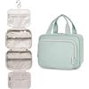 Narwey Beauty Case da Appendere Viaggio, Beauty Case da Appendere per Donna Uomo,Borsa da Toilette da Travel Kit Viaggio, Trousse Pochette Trucchi Donna per Viaggio (Menta Verde (Medio))