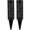 Pauleen Paulmann Sunshine Purity Earth Spike Outdoor Pauleen 48171 paletto Set da 2 per Balcone o Giardino Nero Illuminazione Esterna Metallo, plastica Solare 1800K 0.06 W