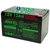 ANFEL 12V 12AH Batteria Ricaricabile al Piombo VRLA Faston F2 6.35mm per allarmi antifurti, sistemi di Sicurezza, Batterie di Ricambio per ups USV, Solar, Solarpanel