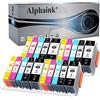 alphaink 20 Cartucce compatibili con Canon PGI-520 CLI-521 per stampanti Canon PIXMA MP630, MP640, MP620, MP640M, MP990, MX860