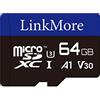 LinkMore Scheda Micro SDXC, A1, UHS-I, U3, V30, compatibile con classe 10, adattatore SD incluso (64GB, A1 V30).