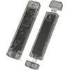 FARBOKO Adattatore da M.2 a USB con guscio, custodia Nvme a 2 porte Tipo-A e Tipo-C Adattatore M.2 USB 3.2 Gen2 10Gbps per M-Key e B+M Key M.2 SSD Supporto 2242 2260 2280 Unità a stato solido (grigio)