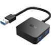 ICZI Hub USB 3.0 Sdoppiatore 4 Porte USB3.0 Adattatore alta Velocità 5Gbps compatibile con Macbook Pro, Mac Mini, Surface, HP Lenovo Acer Dell Laptop