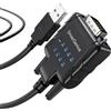 DriverGenius SerialPulseX | Adattatore USB a Seriale/RS232 con 9 x LEDs (Segnali RS232 Pin Completo) - per la Comunicazione Automatica RS232 - Windows 11, macOS, Linux