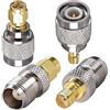 TUOLNK Kit connettori adattatore da SMA a TNC RF 4 tipi Kit adattatore da SMA a TNC Router antenna 2G 3G 4G LTE/Antenna Wi-Fi/Ripetitori/Cavo coassiale Kit adattatore da SMA a TNC 4 tipi