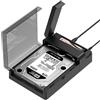 SABRENT M.2 NVMe + docking station per disco rigido SATA, SSD HDD 2,5 3,5 SATA case dock & M2 PCIe external SSD enclosure + adattatore di alimentazione, con Offline Clone, senza attrezzi (DS-UFNC)