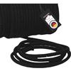 Turnbeutelliebe® - Cordoncino in 100% cotone, larghezza 8 mm, spessore - per borse e pantaloni - da cucire - molti colori e lunghezze - intrecciato - corda - Nastro (nero, 20)