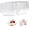 Surflyee 50 Pezzi Scatole per Torta, Contenitore per Torta, per Torte di Formaggio, Contenitori Trasparenti per Fette di Torte, Panini, Torte, Insalate, Adatto per Matrimoni, Feste, Fare Dolci di Natale