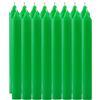 Etrexonline Confezione da 16 candele cilindriche di paraffina pura e stoppino in cotone, 17,5 cm - lunga durata, senza profumo, ideali per decorazioni, rituali e eventi - verdi