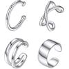 ChicSilver Orecchini Clip Argento 925, Orecchini Donna Senza Buco, Confezione Regalo