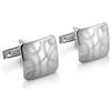 STERLL Raffinati Gemelli Da Uomo In Argento 925 Con Motivo Chevron Moderno
