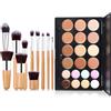 Joyeee Professionale 20 Colori Palette Correttori, Palette Contouring Crema + 11 Pennello Trucco in Fibra di Nylon, Palette Correttore Occhiaie per Occhiaie e Imperfezioni
