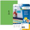 HERMA SuperPrint, Etichette senza bordo (210 x 297 mm), colore: Verde, 20 Pezzi