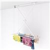 foxydry Mini, Stendibiancheria a soffitto Manuale, stendino Verticale richiudibile in Alluminio e Acciaio 128x54x25 cm