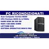 Acer PC Computer fisso Acer Veriton M290 CPU Pentium G630 RAM 4 Gb HDD 500 W10P O W11