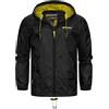 Geographical Norway GEO NORWAY BOAT MEN - Giacca Da Uomo - Giacca A Vento Cappotto- Giacca Giubbotto A Maniche Lunghe - Giacca Da Giubbino Campeggio Caccia Pesca Tessuto Confortevole NERO S