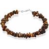 Kuzzoi Buddha Bracciale da uomo in pietra occhio di tigre, con chiusura a moschettone, in argento sterling 925, con pietre preziose, lunghezza 19-23 cm