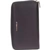 COCCINELLE Metallic Soft Wallet Grained Leather Noir