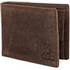 Fa.Volmer Portafoglio in vera pelle, Slim, confortevole e molto robusto PROTEZIONE RFID #Easycomfort (brown/marrone)