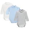 Ellepi 3 Pezzi Body Lupetto Neonato Neonata Manica Lunga AF2800 Caldo Cotone Interlock. Bianco Rosa Grigio 12 mesi