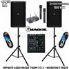 Mackie Thump 212 A Impianto Audio + Mixer + Stativi + Microfoni 1600W DJ Karaoke