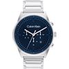 Calvin Klein Orologio analogico multifunzione al quarzo da uomo Collezine CK Impressive con cinturino in acciaio inossidabile o in pelle Blu