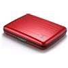 ÖGON -DESIGNS- Portafoglio in alluminio di grande capacità con chiusura in metallo, protezione RFID contro le frodi e la smagnetizzazione, modello Smart Case OSLO Large
