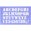 Artemio Stencil Home déco - Alphabet Industriale, Plastica, Blu, 25 x 0,2 x 42 cm