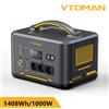 VTOMAN 1000W Generatore di corrente generatore solare 1408 Wh batteria LiFePO4