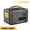 VTOMAN Generatore di corrente 1500W, generatore solare 828Wh batteria LiFePO4