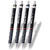 rOtring 801310 "Tikky" - Portamine (set da 4 pezzi), colore: nero