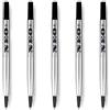 NEO+ Ricaricabile penna a sfera Quink di qualità Punta fine 0.5 mm - Compatibile con Parker (5 x INCHIOSTRO NERO)