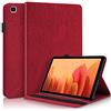 Aswant Custodia per Samsung Galaxy Tab A7 10.4 pollici 2020 SM-T500/SM-T505/SM-T507, Ultra-sottile PU Tab A7 Case Tree (Rosso)