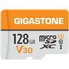 GIGASTONE Micro sd 128 GB, A1 U3 4K, per Telefono Fotocamere Videocamere Dashcam GoPro DJI Drone Fino a 95/40 MB/s (R/W) con Adattatore Scheda Micro SD