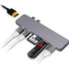 MMOBIEL USB C Hub 7 in 1 per MacBook Pro - Air Type doppio USB-C - Thunderbolt 3 5 K 60 HZ - Adattatore