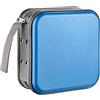 LIOVODE porta cd custodia, porta dvd organizer, custodia cd portafogli per dischi, supporti di raccolta per casa e auto (cielo blu-48, 48 capacità)