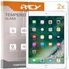 REY Pack 2X Pellicola salvaschermo per iPad 9.7 (2018) / iPad PRO 9.7 / iPad 9.7 2017 / iPad 5 Air/iPad Air 2, Pellicole salvaschermo Vetro Temperato 9H+, di qualità Premium Tablet