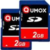 QUMOX 2 GB 2048MB SD 2pcs imballare la scheda di memoria da per telefono cellulare con fotocamera mp3 mp4 trasmettitore FM