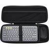 RAIACE Custodia rigida da viaggio per tastiera multi-dispositivo wireless Logitech K380 e mouse combinato Logitech M350 (in vendita solo custodia) - Nero (fodera nera)