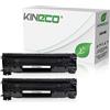 Kineco 2 toner compatibili con HP CF283A LaserJet Pro MFP M125nw, M126nw, M127fw, M128fp - nero 1.500 pagine ciascuno