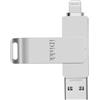 iDiskk 128GB Chiavetta lightning USB per iPhone Chiave fotografica certificata MFi per iPad, pendrive esterna memoria di backup Mac e PC