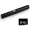 AOZBZ Scanner Per Documenti Portatile, 900 Dpi, Scanner di Immagini USB A4 a Colori, Scanner Portatile Per Foto, Scansione Pratica (Micro Bisogno di Schede SD/TF) (Nero Con scheda di memoria1)