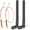 Bingfu Antenna WiFi 2,4GHz 5GHz Bibanda 3dBi Maschio RP-SMA, Cavo 30cm da Presa Micro Coassiale 0.3mm per Scheda di Rete PCIE PCI Express Mini Wireless Router WiFi Adattatore USB Telecamera Sicurezza