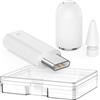 Delidigi Tappo Magnetico & Adattatore Ricarica & Punte Set di Accessori Compatibile con Apple Pencil 1st generazione (Bianca, Punta&Tappo&Adattatore)