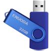 ENUODA Chiavetta USB 32GB Pen Drive USB 2.0 Unità Memoria Stick per PC, Laptop (Blu)